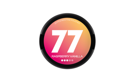 77 Nicotine Pouches Raspberry & Vanilla